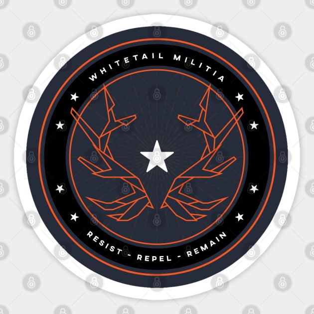 Whitetail Militia Black Edition Sticker by BadBox